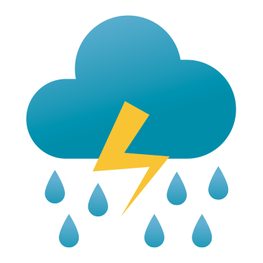 Tormenta con lluvia intensa