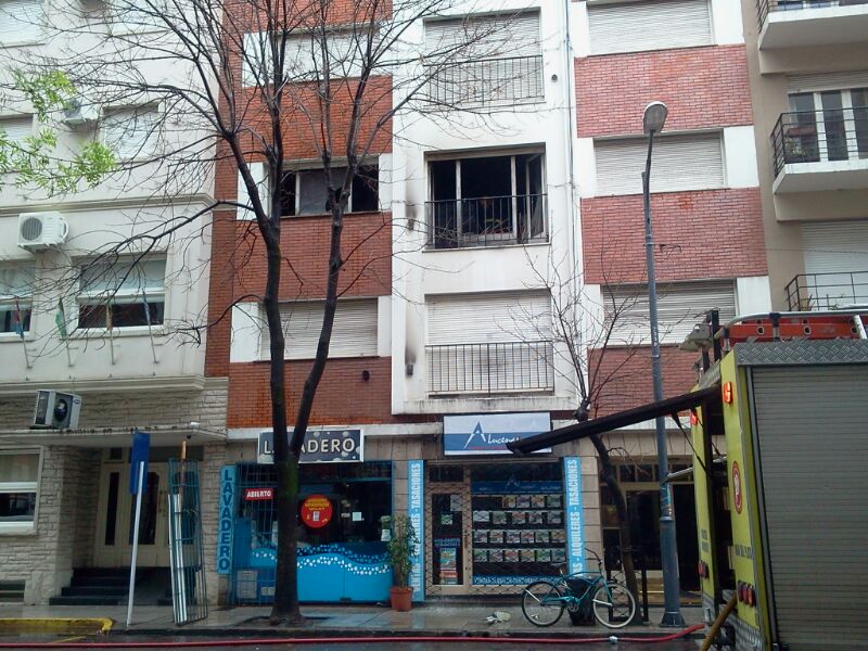 Incendio en un edificio céntrico