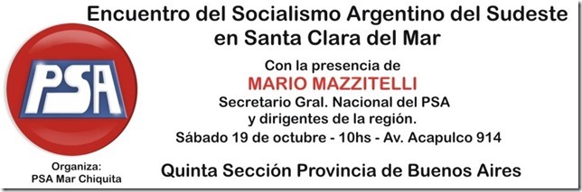 Se realizará el Encuentro Socialista en Santa Clara del Mar
