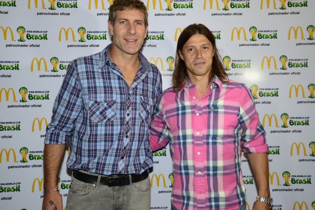Martín Palermo y Matías Almeyda