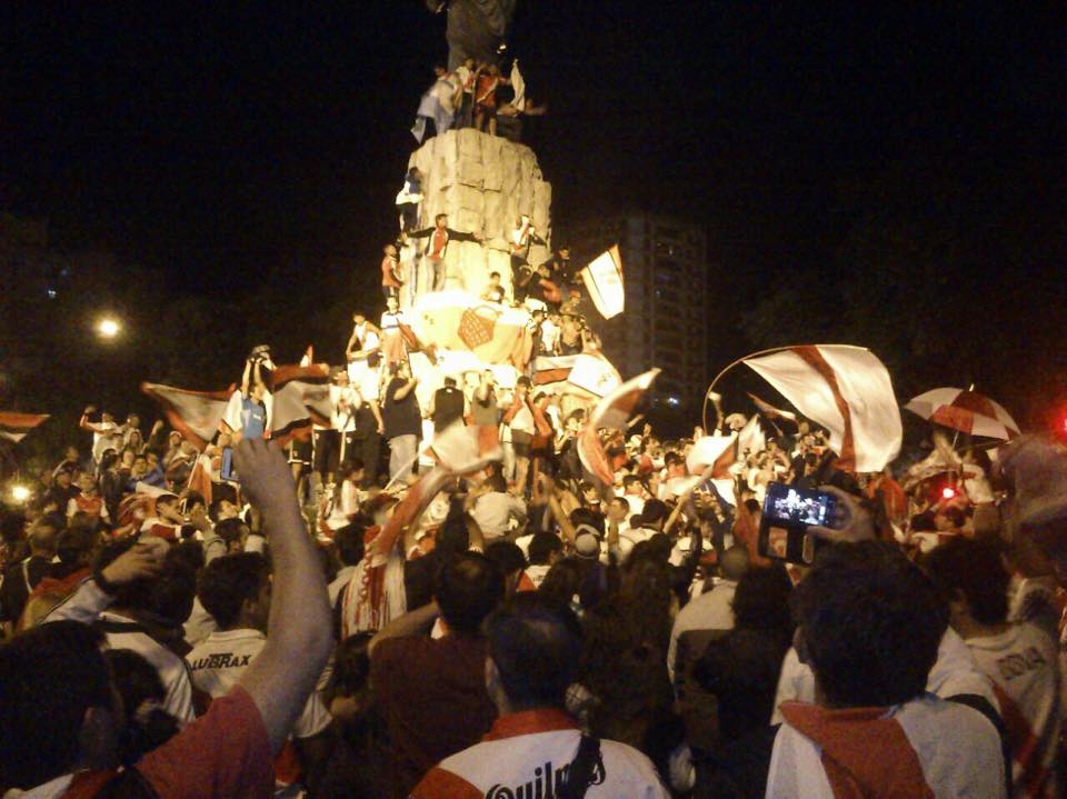 Los marplatenses también festejaron la obtención de la Sudamericana