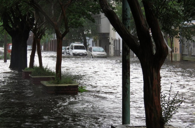 arg notocias - mdp inundada por la lluvia ayer