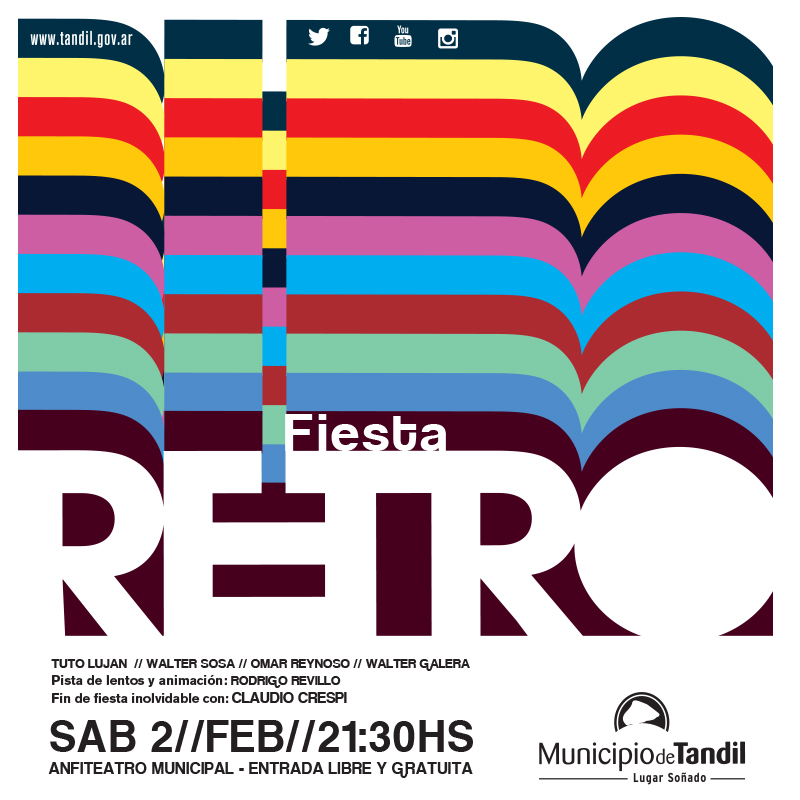 TANDIL: Este sábado desde las 21.30 en el Anfiteatro se realizará una nueva gran Fiesta Retro