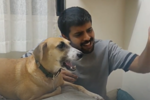 Viral: el tierno video de una perra que “canta” junto a su dueño