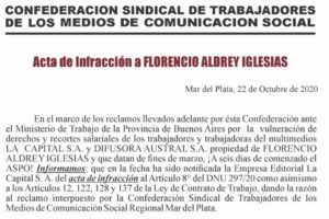 El Multimedios La Capital fue intimado oficialmente por el Ministerio de Trabajo