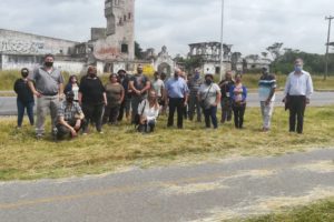 Defensores del pueblo y autoridades del Foro de Seguridad con vecinos de Parque Peña y Félix U. Camet