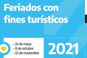 El 2021 tendrá 18 feriados y 9 fines de semana largos