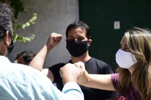 Maxi Abad visitó Lezama y recibió el apoyo de intendentes 