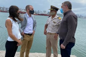 Guzmán y Fernanda Raverta, anunciaron la ampliación del puerto de Mar del Plata