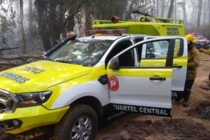 Ayuda marplatense para apagar incendios forestales en Cariló y Tandil