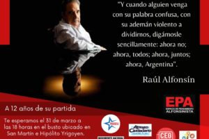 Homenaje a Raúl Alfonsín a 12 años de su fallecimiento