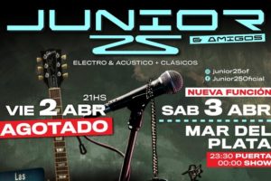 El espectáculo de Junior 25 & Amigos cambia de horario