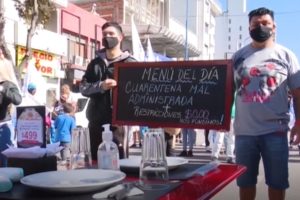 Gastronómicos volvieron a manifestarse en contra de las restricciones horarias