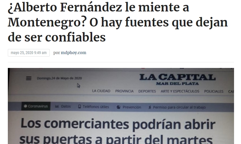 Alberto decepcionado con su amigo Montenegro