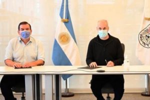 También junto a Rodríguez Larreta, ya en modo campaña, en la semana anterior. Ambas fotos representan el desembarco del jefe de Gobierno de CABA, a quien le reprochan su escasa presencia en el interior del país con vistas a una eventual candidatura presidencial en 2023.