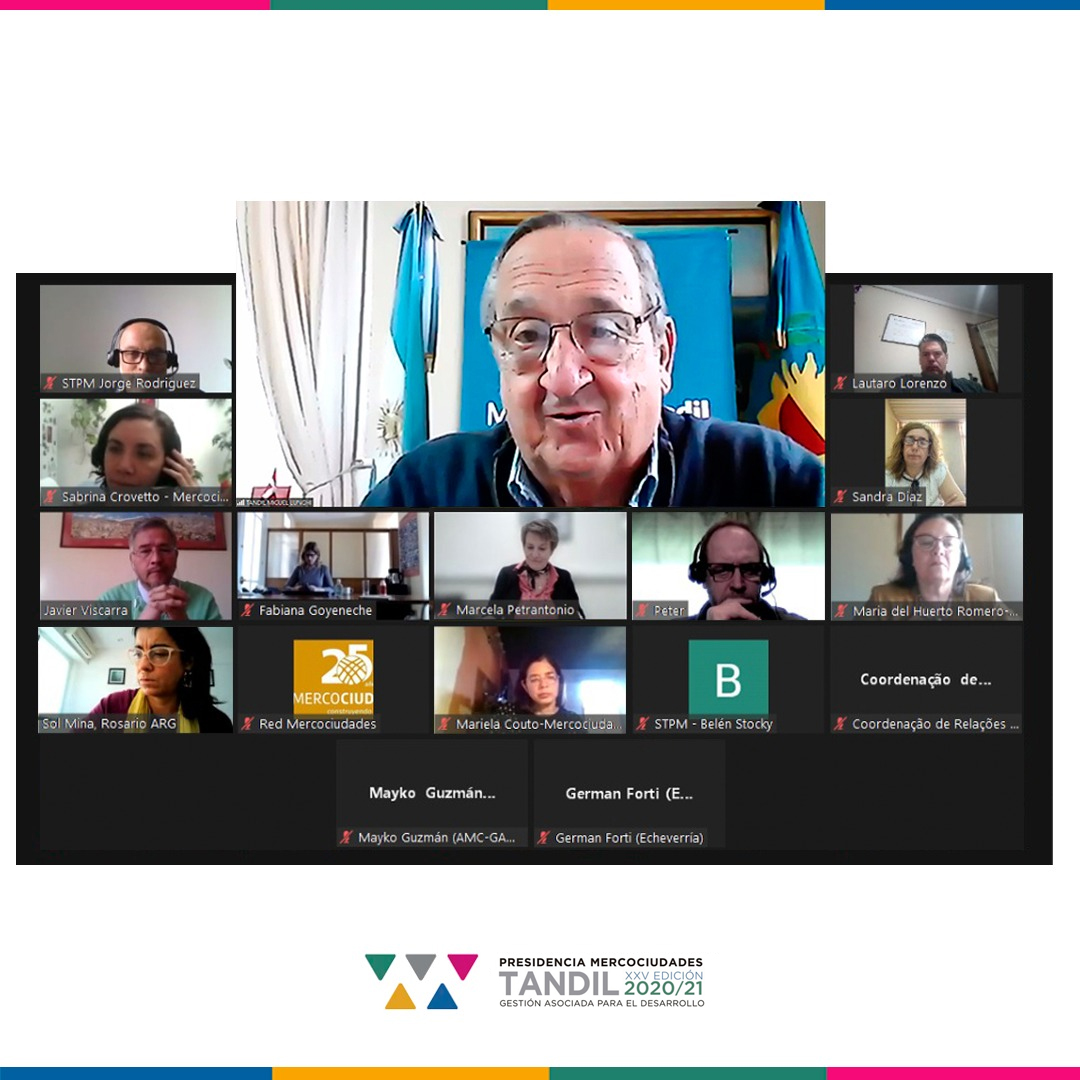 El intendente Lunghi encabezó la reunión de la Dirección Ejecutiva de Mercociudades