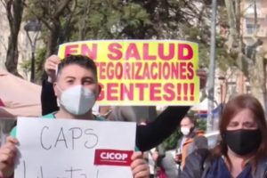 Trabajadores de la salud se movilizaron al Palacio Municipal: “Montenegro hace oídos sordos”