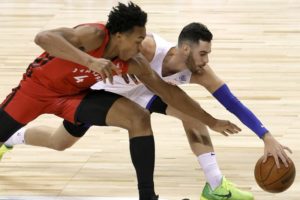 Luca Vildoza jugó sus primeros minutos con la camiseta de los Knicks