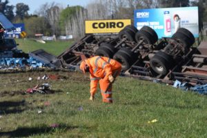 Chascomús: un bebé muerto y seis heridos en choque en Ruta 2
