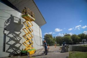 Reacondicionan el Polideportivo antes del regreso de la Liga Nacional de Básquet