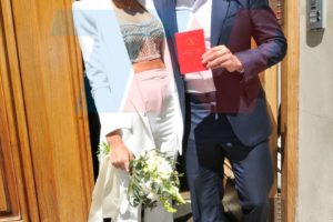 Facundo Moyano y Eva Bargiela dieron el sí: las fotos del casamiento en el Registro Civil