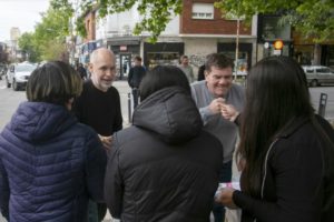 Larreta tuvo una intensa agenda en la ciudad con Montenegro y dirigentes de Juntos
