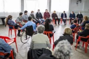 Montenegro y su gabinete se reunieron con los vecinos del barrio Bernardino Rivadavia