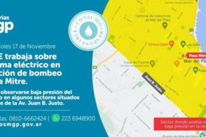 OSSE trabajará mañana en el sistema eléctrico de la estación de bombeo Plaza Mitre