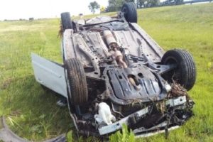 Rufino Lucero, jugador de Aldosivi, volcó en la Autovía 2 y tuvo que ser hospitalizado