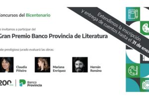Extienden el plazo para presentar cuentos en el concurso Gran Premio Banco Provincia de Literatura