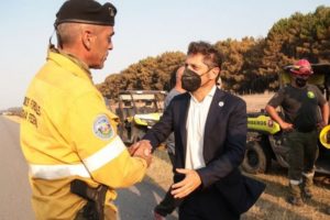 Kicillof en General Alvarado: “Aquí se contuvo un incendio que fue dramático”