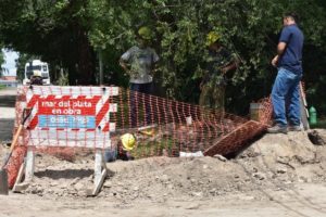 Avanzan las obras de cloacas en Batán y Don Diego