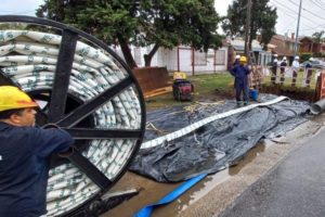 Obras Sanitarias intervino un conducto principal en zona norte