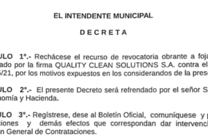 Denuncian sucia contratación de empresa de limpieza en la municipalidad