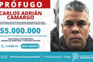 Ofrecen recompensa a quien aporte datos sobre el prófugo Carlos Adrián Camargo