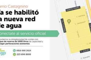 Vecinos de Castagnino y La Laura ya se pueden conectar a la red oficial de agua
