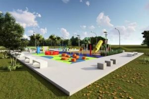 Trabajan en un nuevo playón multifuncional en Parque Camet