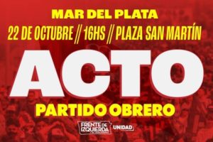 El Partido Obrero hará un acto en la Plaza San Martín