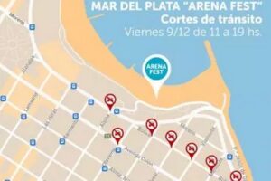 Cortes de tránsito y cambios de recorridos del transporte en la zona del “Arena Fest”
