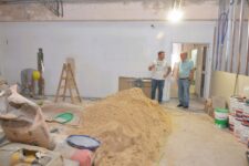 Etapa final de las obras de ampliación del edificio de la Escuela de Teatro en Tandil