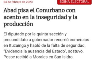 Abad con avatares de campaña que no cierran