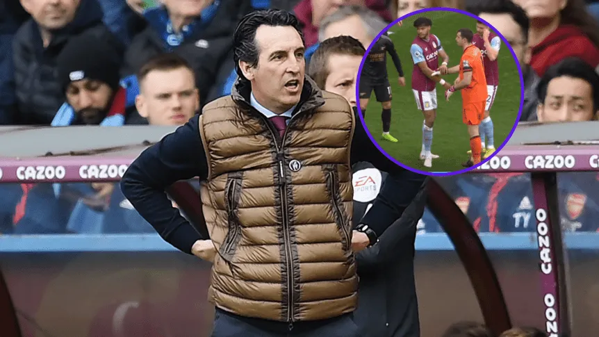 Dibu Martínez fue a cabecear y Emery no anduvo con vueltas: «No es inteligente»