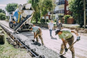 Avanzan obras de cordón cuneta en el barrio Zacagnini