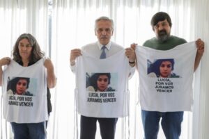 Alberto Fernández se reunió con los padres de Lucía Pérez