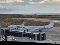 Llegó avión «Bombardier» ruso a El Calafate encendiendo raras teorías