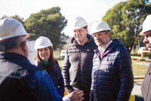 Raverta, Cheppi, y Ciano visitaron la obra del Gasoducto de la Costa