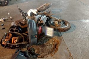 Motociclista alcoholizado fue trasladado al HIGA tras chocar con un taxi