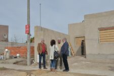 Tandil: Lunghi supervisó avance de obras de viviendas de autoconstrucción asistida