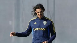 El primer día de Cavani en Boca