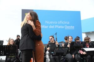 Raverta inaugura una nueva oficina de Anses en Mar del Plata.